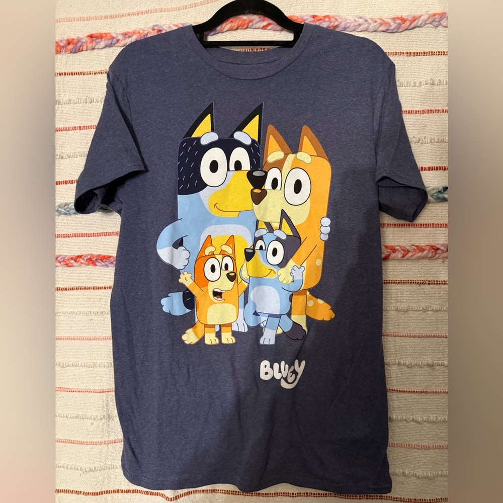 Adult‎ Bluey Graphic T-Shirt - Blue NWOT
